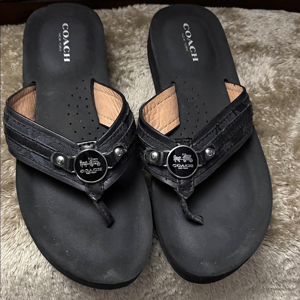 Used Coach Black Women's Sandals